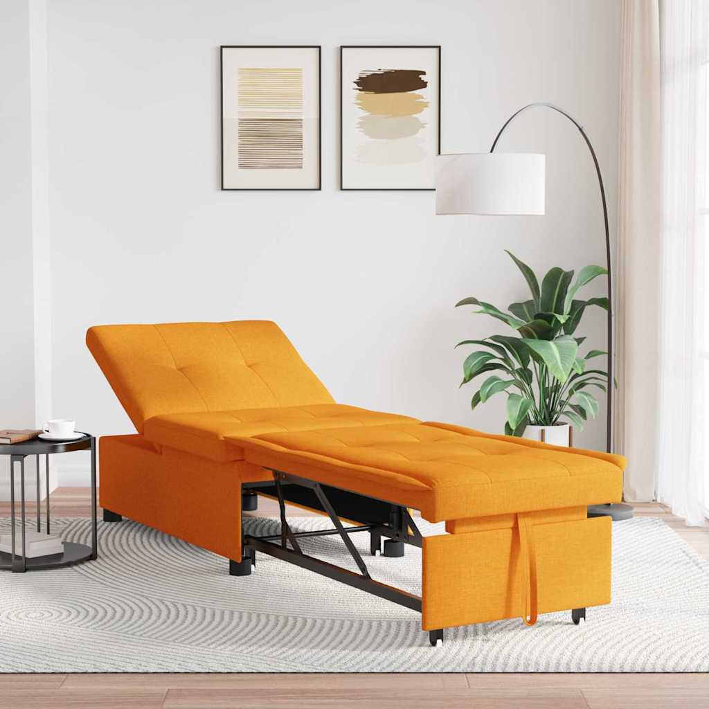 Divano Letto Estraibile Giallo Scuro 194 x 50 x 82 cm Tessuto