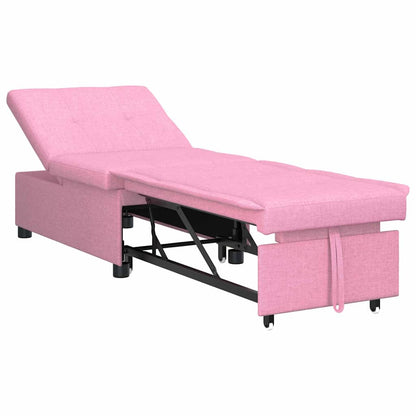 Divano Letto Estraibile Rosa 194 x 50 x 82 cm Tessuto
