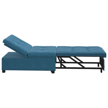 Divano letto Blu 194 x 67 x 82 cm Velluto