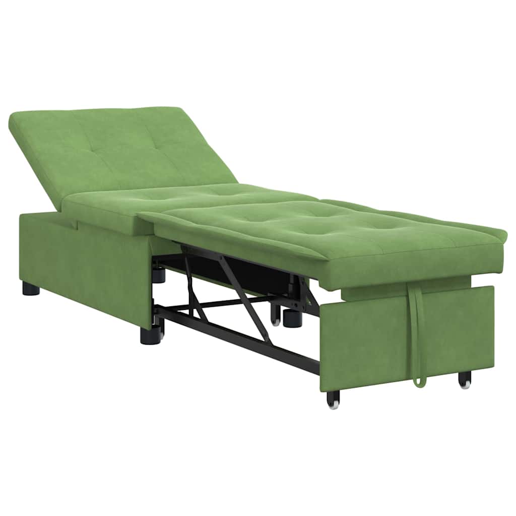 Divano letto Verde chiaro 194 x 67 x 82 cm Velluto