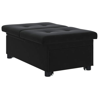 Divano letto Nero 194 x 67 x 82 cm Velluto