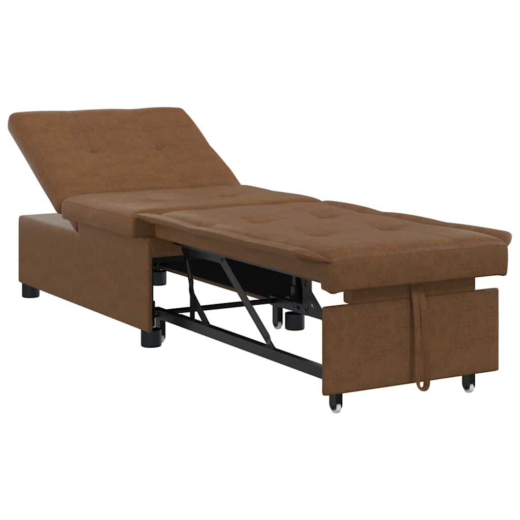 Divano letto Marrone 194 x 67 x 82 cm Tessuto Huahua