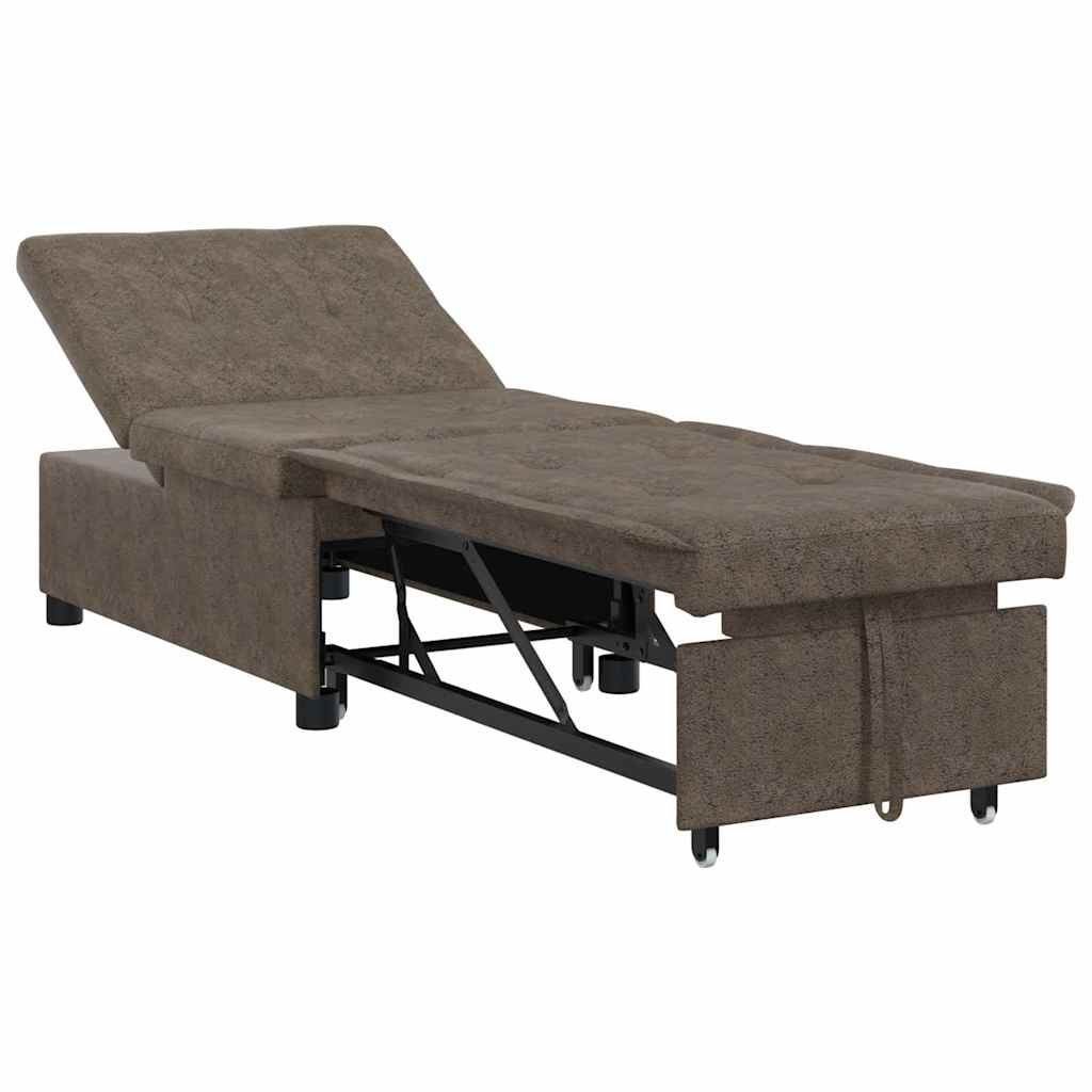 Divano letto Grigio scuro 194 x 67 x 82 cm Tessuto Huahua