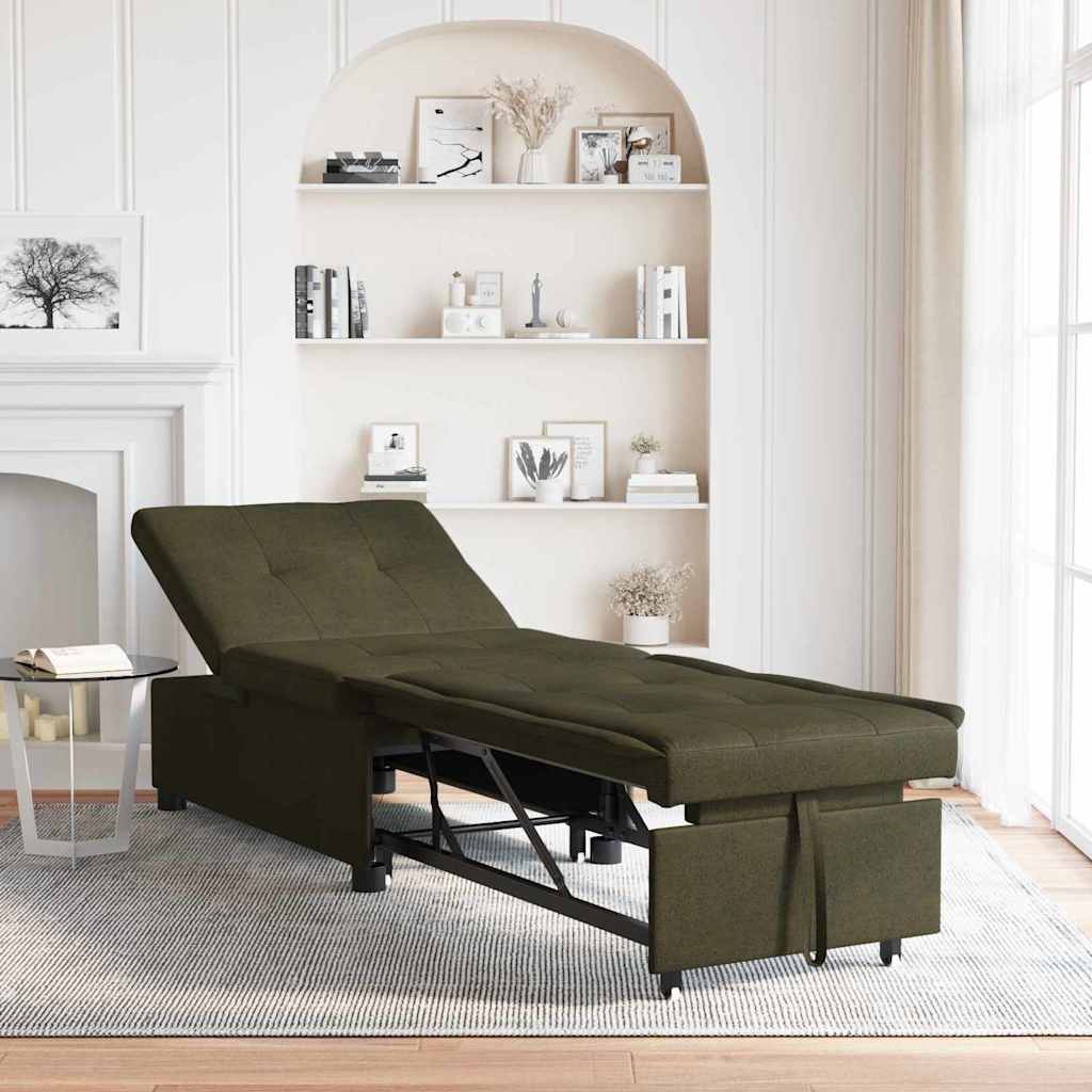 Divano letto Verde militare 194 x 67 x 82 cm Tessuto Huahua