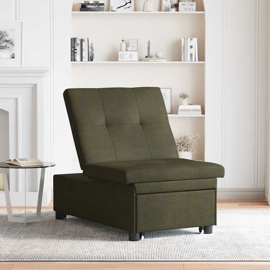 Divano letto Verde militare 194 x 67 x 82 cm Tessuto Huahua