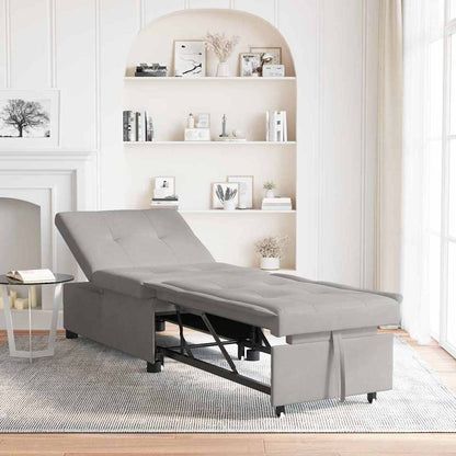 Divano Letto Estraibile Grigio chiaro 194 x 67 x 82 cm