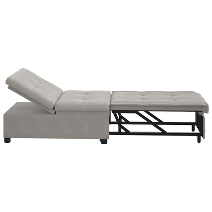 Divano Letto Estraibile Grigio chiaro 194 x 67 x 82 cm