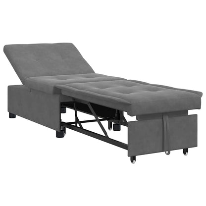 Divano Letto Estraibile Grigio scuro 194 x 67 x 82 cm