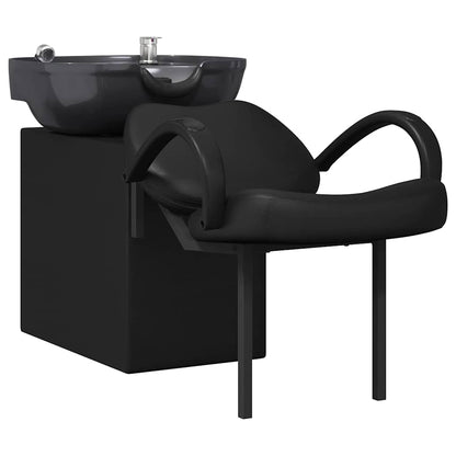 Sedia per Shampoo Nero 136 x 60 x 92 cm PVC