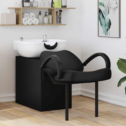 Sedia per Shampoo Nero e Bianco 136 x 60 x 92 cm PVC