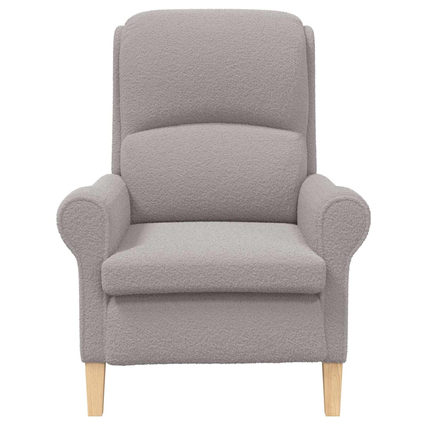 poltrona Grigio chiaro 76 x 94 x 102 cm Tessuto Sherpa morbido