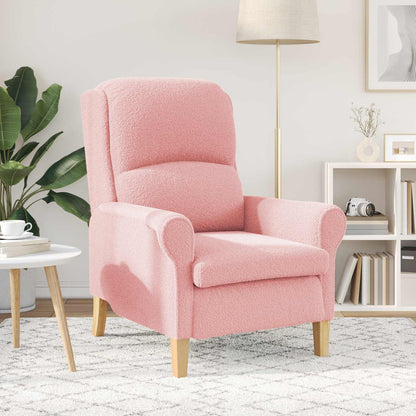 poltrona Rosa 76 x 94 x 102 cm Tessuto Sherpa morbido