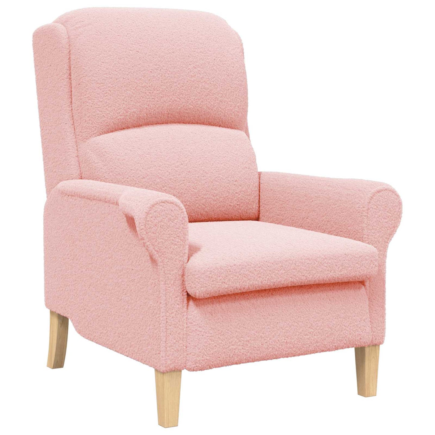 poltrona Rosa 76 x 94 x 102 cm Tessuto Sherpa morbido