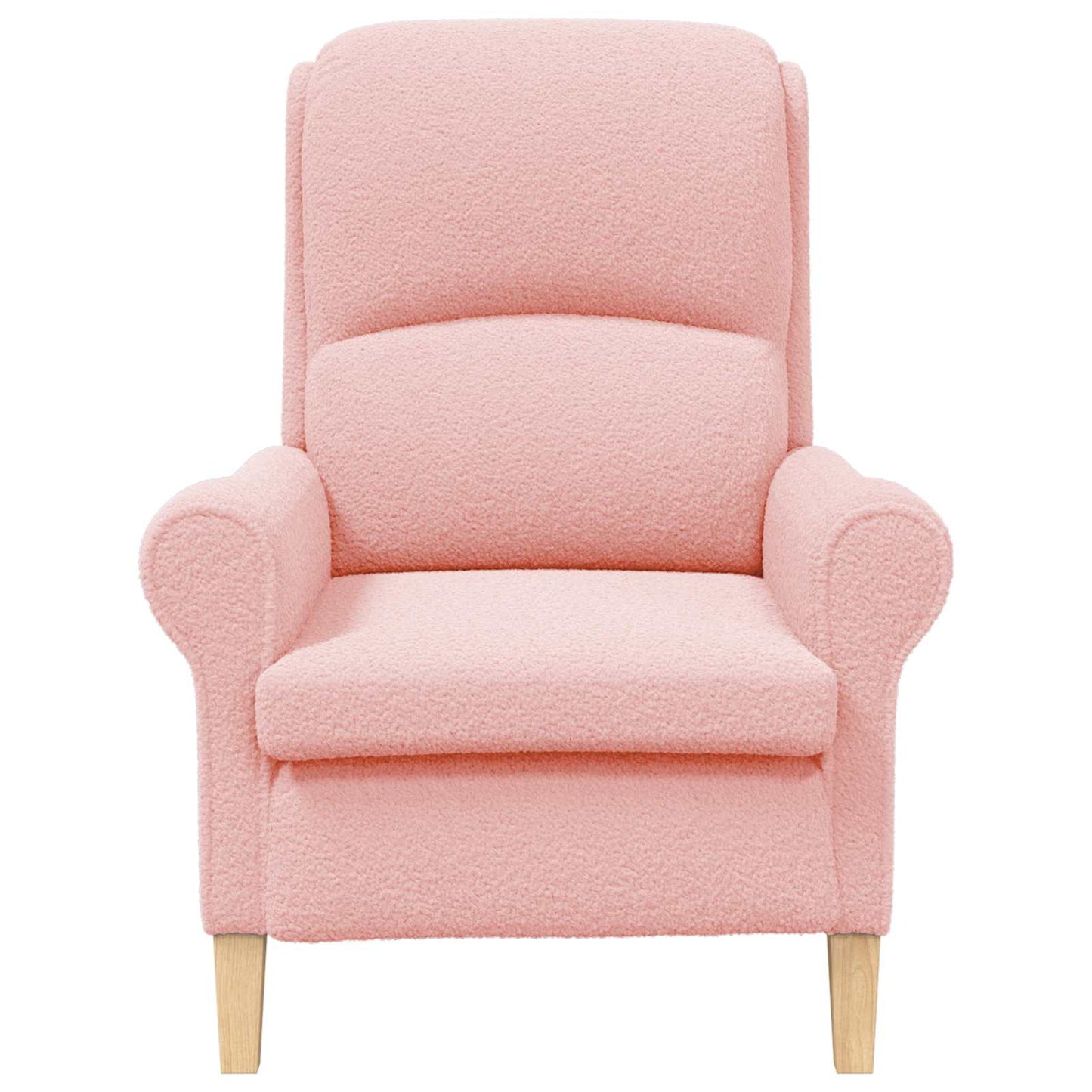 poltrona Rosa 76 x 94 x 102 cm Tessuto Sherpa morbido