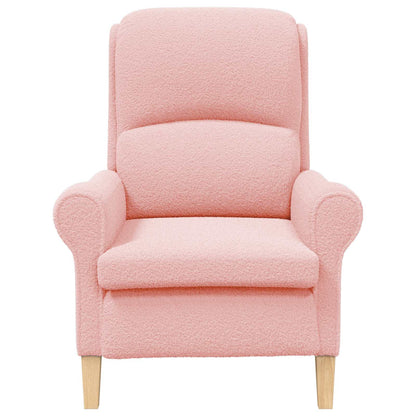 poltrona Rosa 76 x 94 x 102 cm Tessuto Sherpa morbido