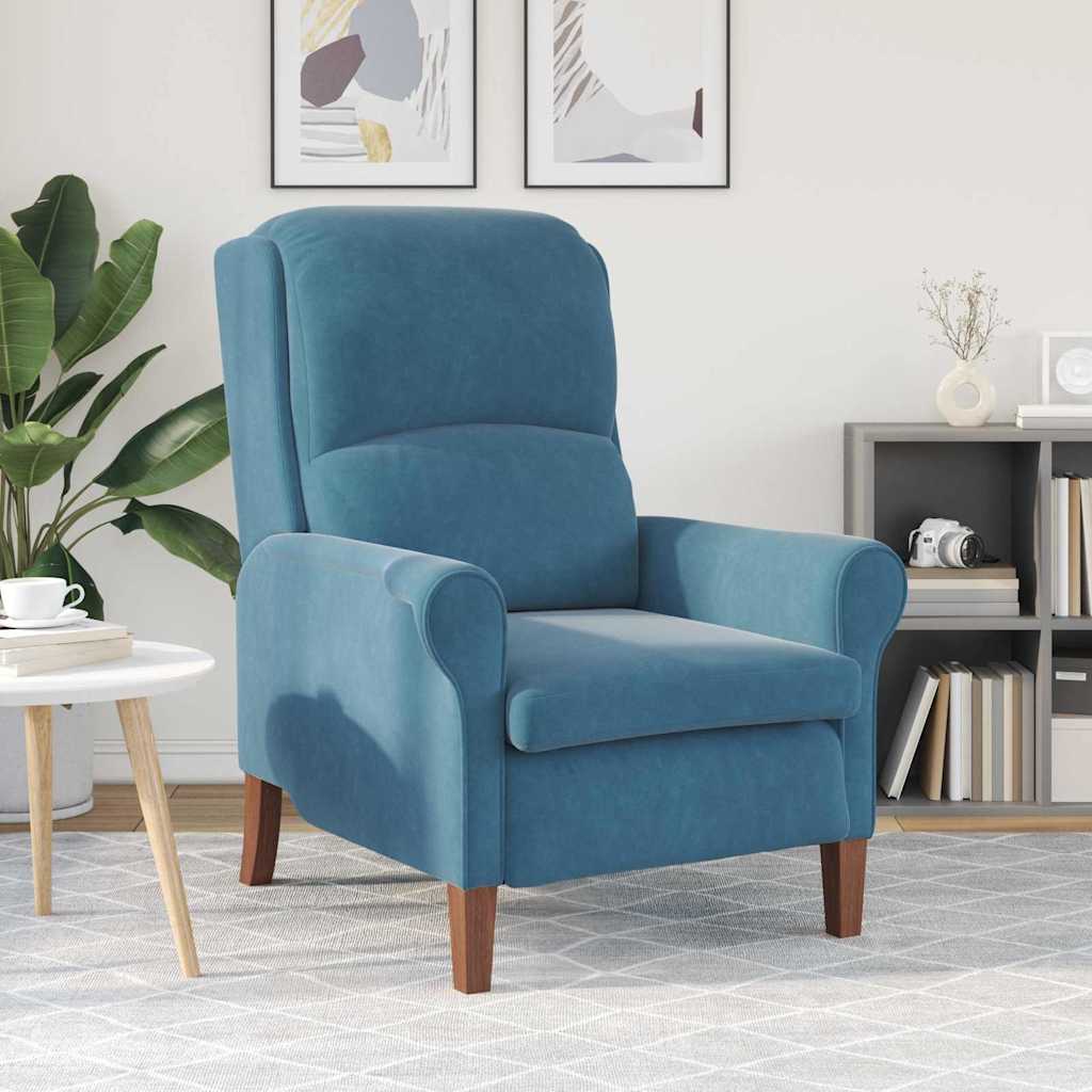 poltrona Blu 76 x 94 x 102 cm Velluto
