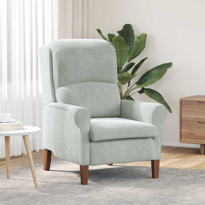poltrona Grigio chiaro 76 x 94 x 102 cm Velluto