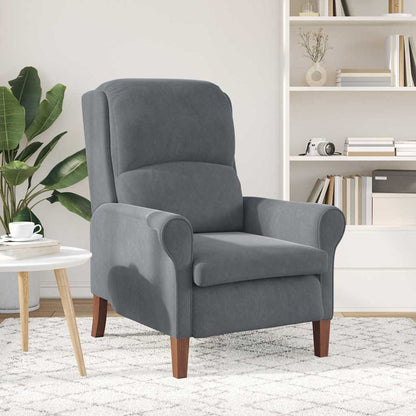 poltrona Grigio scuro 76 x 94 x 102 cm Velluto