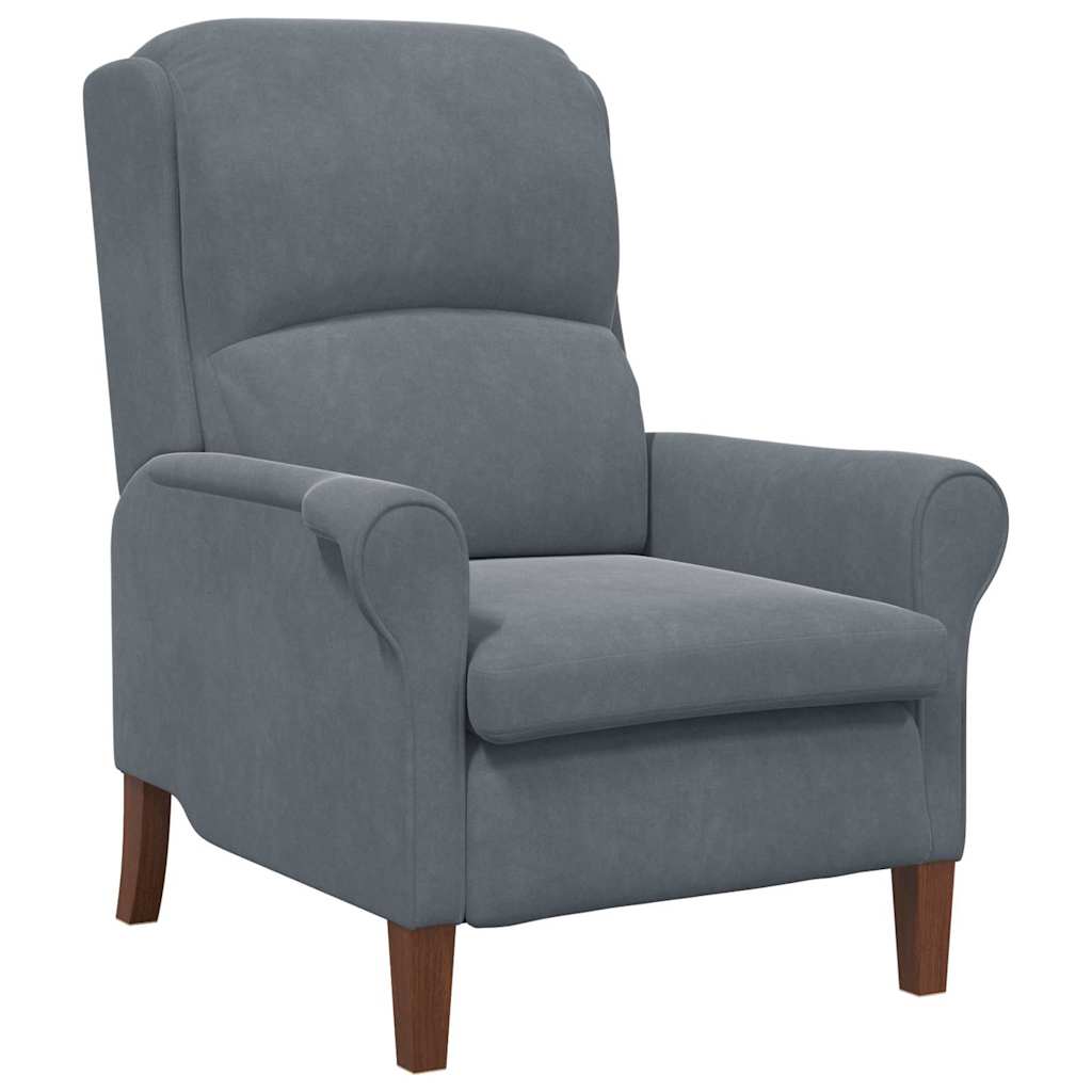 poltrona Grigio scuro 76 x 94 x 102 cm Velluto