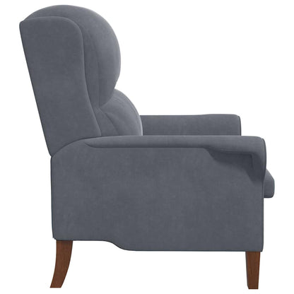 poltrona Grigio scuro 76 x 94 x 102 cm Velluto