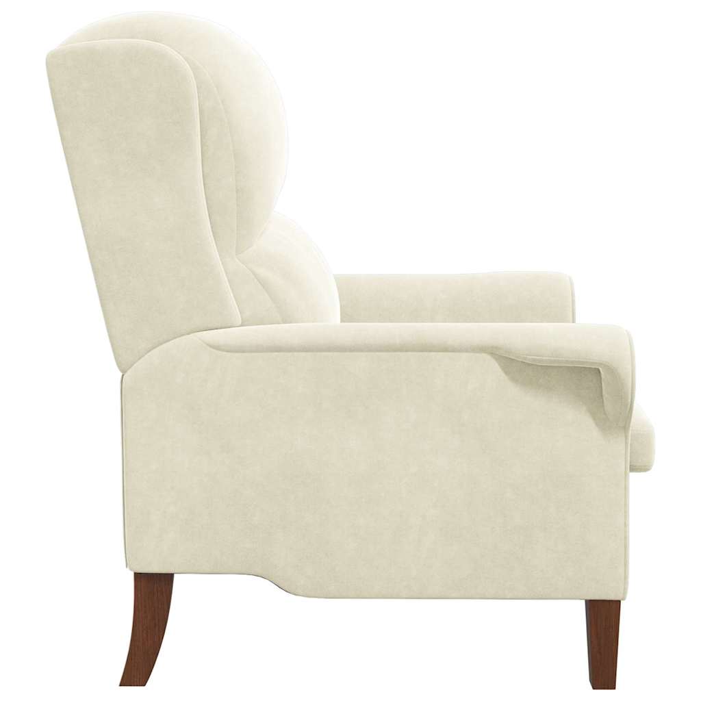 poltrona Crema 76 x 94 x 102 cm Velluto