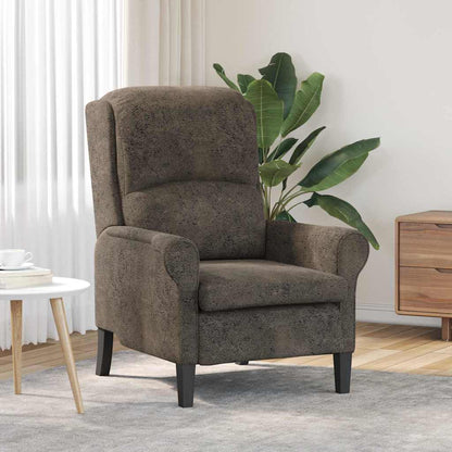 poltrona Grigio scuro 76 x 94 x 102 cm Pelle Sintetica