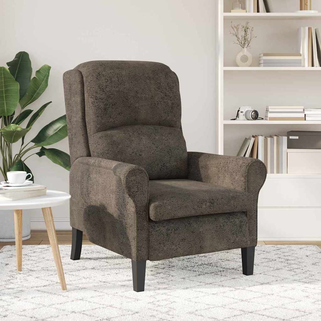 poltrona Grigio scuro 76 x 94 x 102 cm Pelle Sintetica