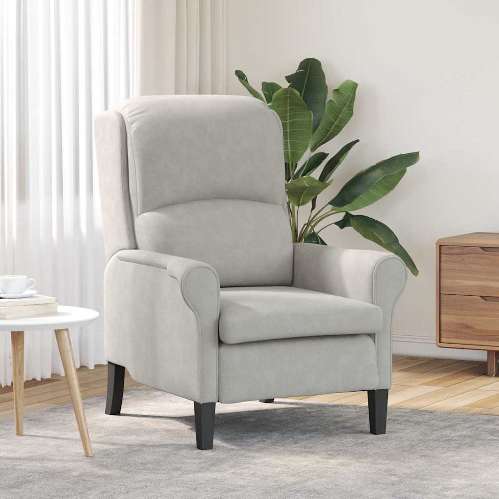 poltrona Grigio chiaro 76 x 94 x 102 cm Microfibra