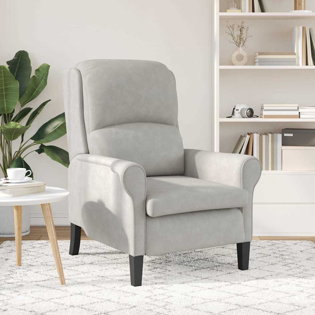 poltrona Grigio chiaro 76 x 94 x 102 cm Microfibra