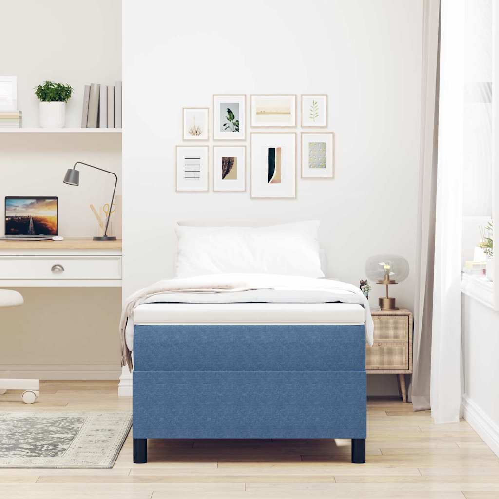 Struttura letto piattaforma Blu 90 x 190 cm Tessuto in Cords