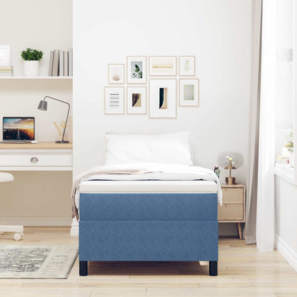 Struttura letto piattaforma Blu 90 x 200 cm Tessuto in Cords