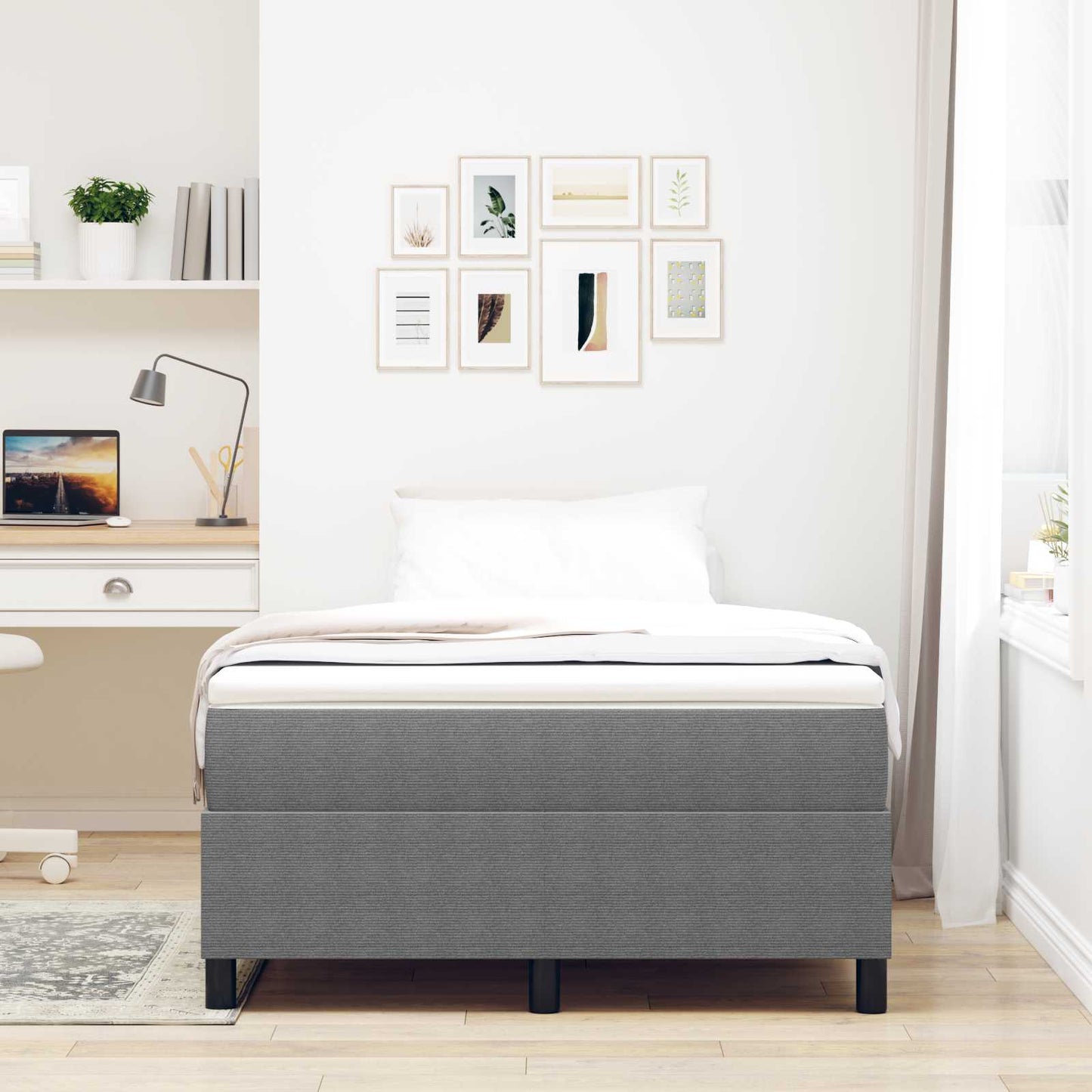 Struttura letto piattaforma Grigio chiaro 120 x 200 cm