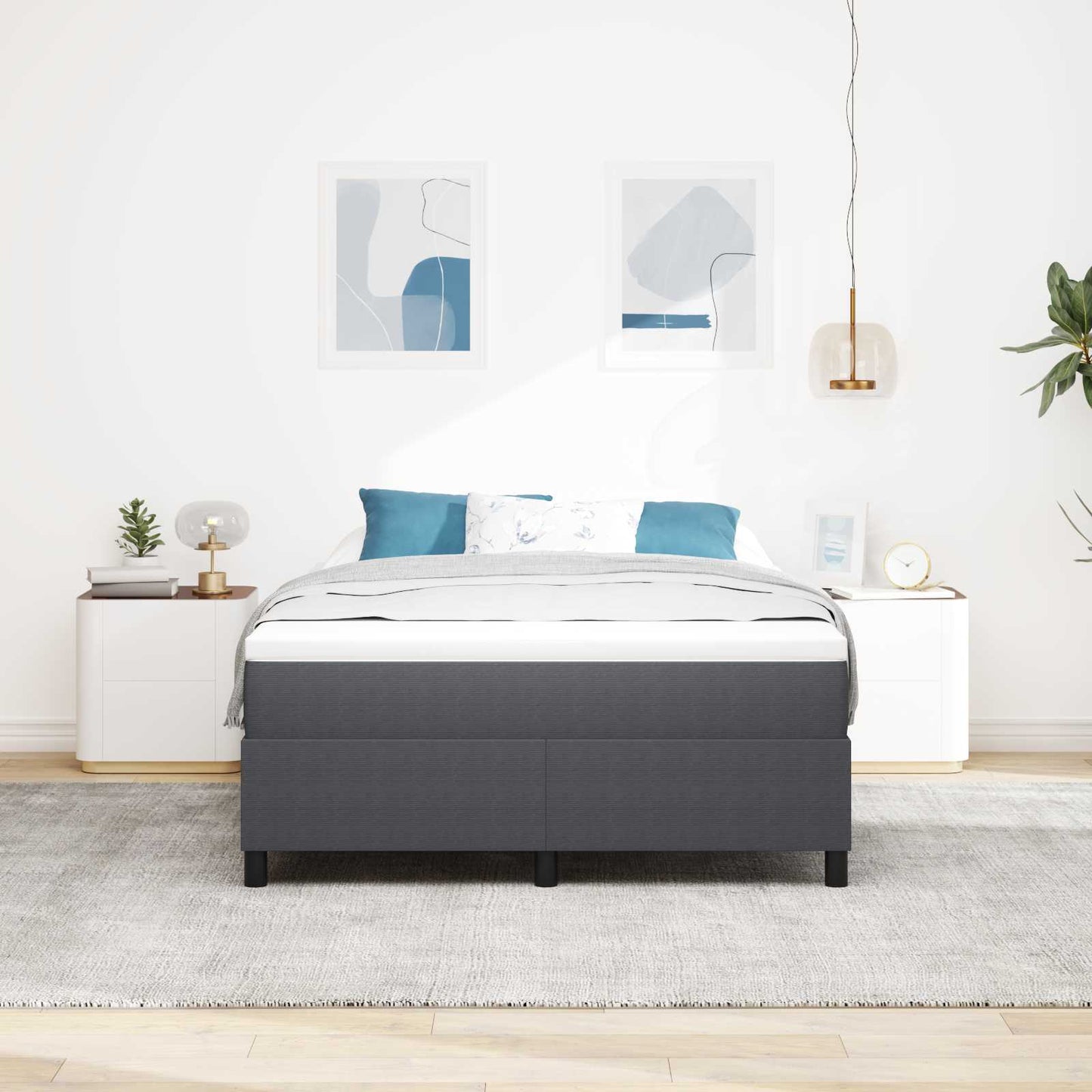 Struttura letto piattaforma Grigio scuro 140 x 200 cm