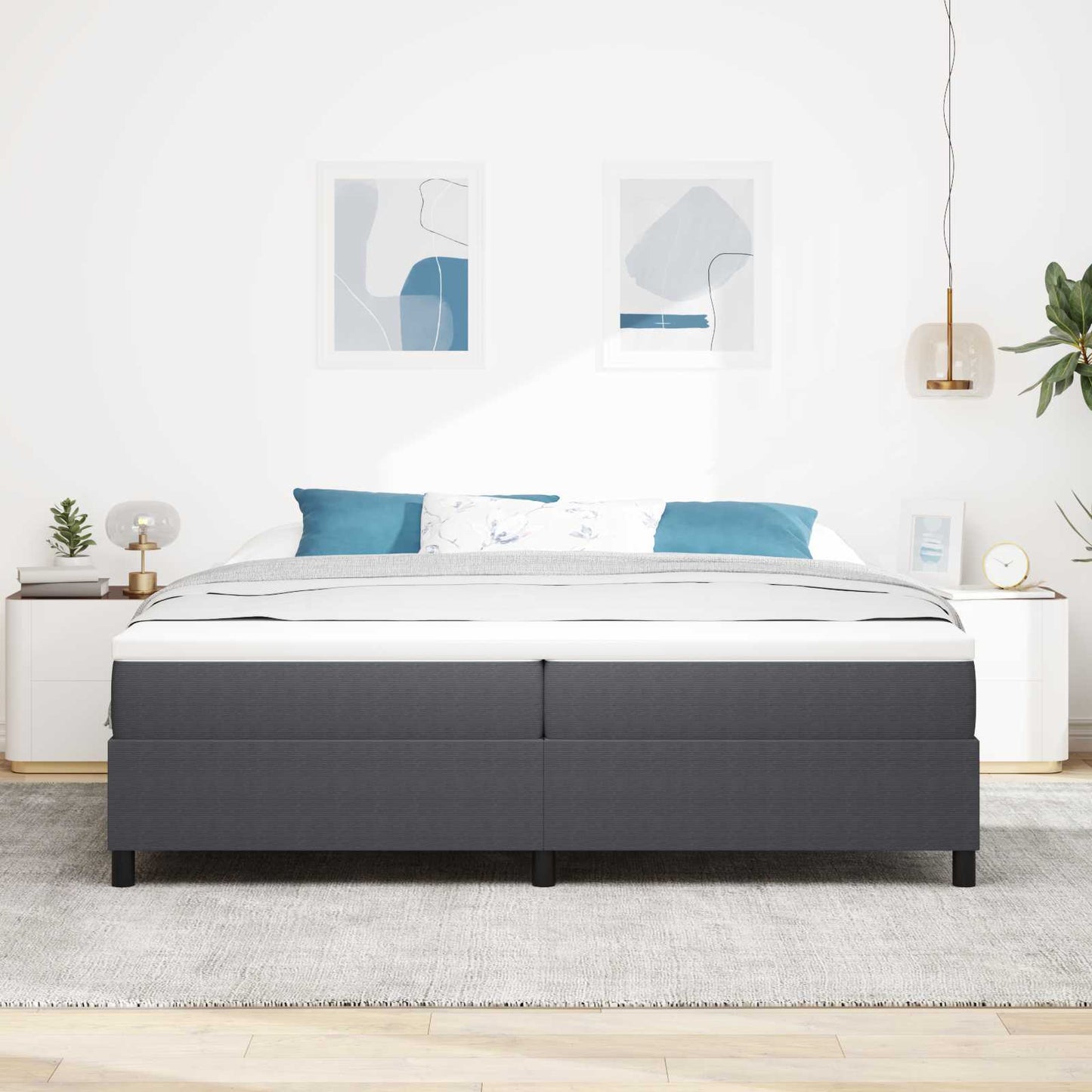 Struttura letto piattaforma Grigio scuro 200 x 200 cm