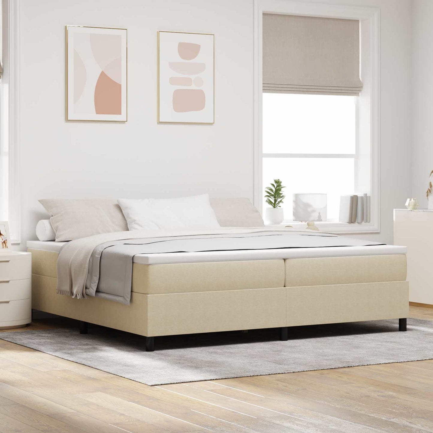 Struttura letto piattaforma Grigio Verde 200 x 200 cm
