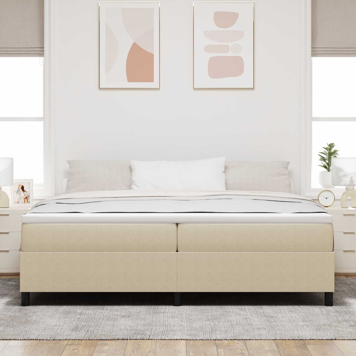 Struttura letto piattaforma Grigio Verde 200 x 200 cm