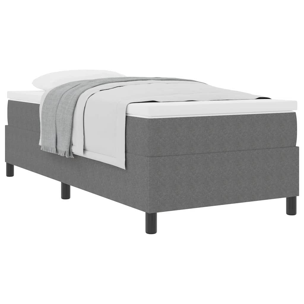 Letto a molle Grigio chiaro e bianco 80 x 200 cm