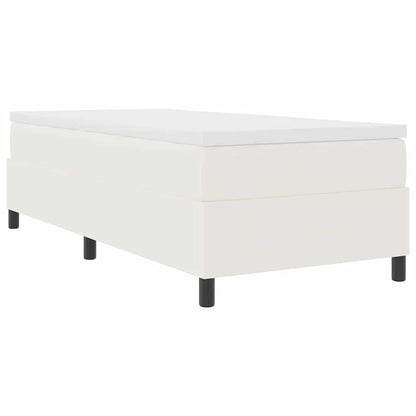 Letto a molle Crema e Bianco 80 x 200 cm Tessuto in Cords