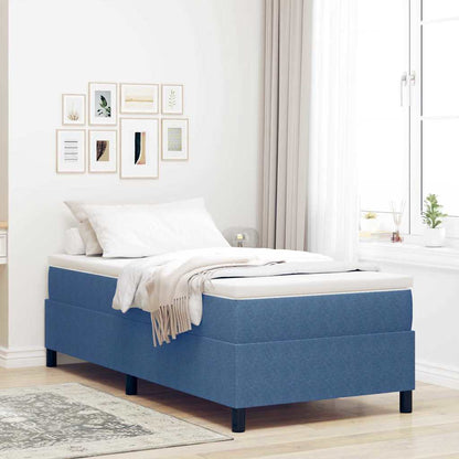 Letto a molle Blu e Bianco 90 x 190 cm Tessuto in Cords