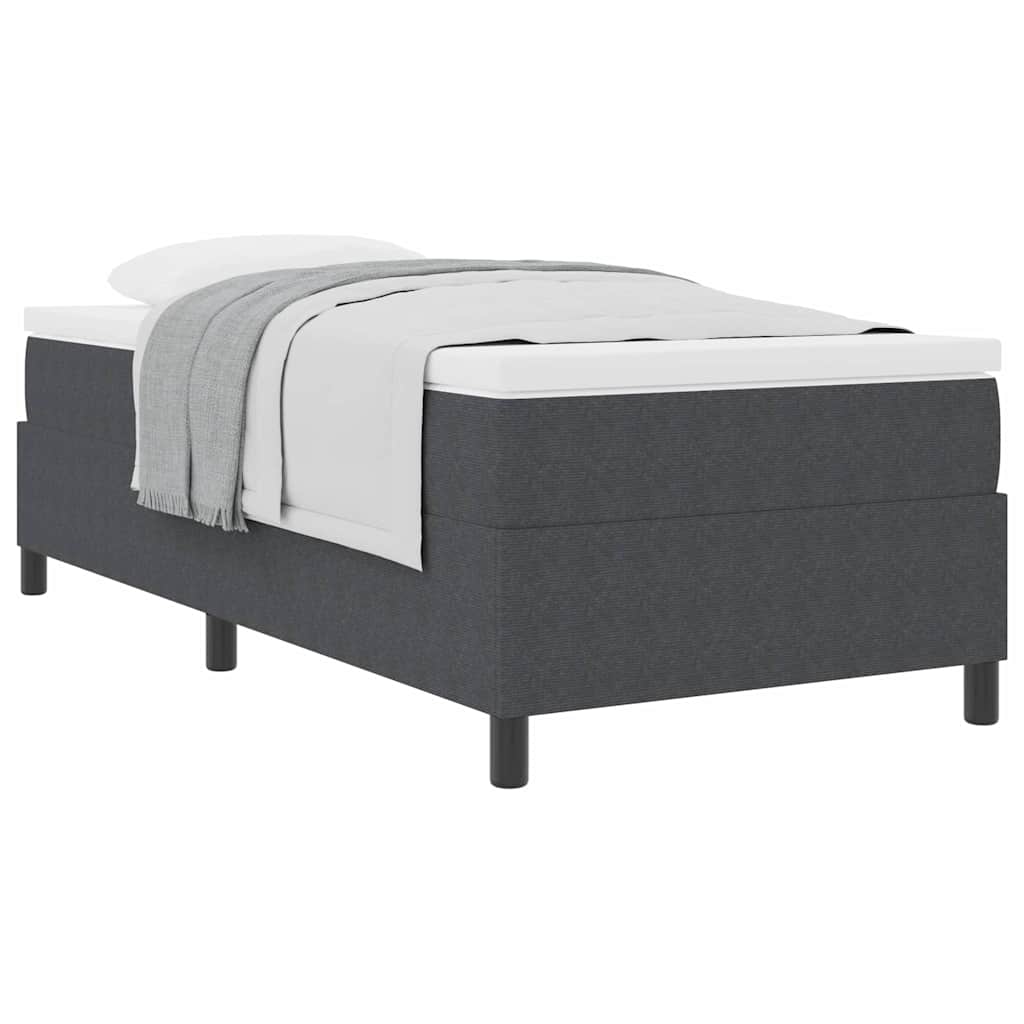 Letto a molle Grigio Scuro e Bianco 90 x 200 cm