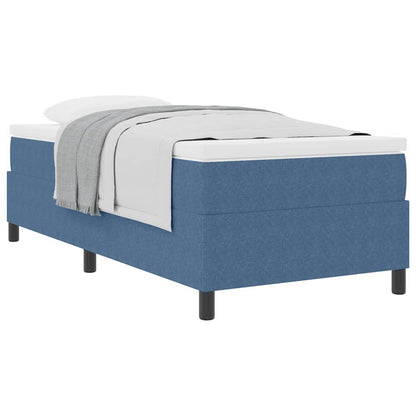 Letto a molle Blu e Bianco 90 x 200 cm Tessuto in Cords