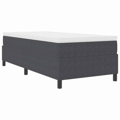 Letto a molle Grigio Scuro e Bianco 100 x 200 cm