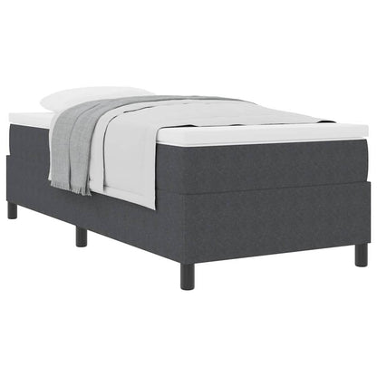 Letto a molle Grigio Scuro e Bianco 100 x 200 cm