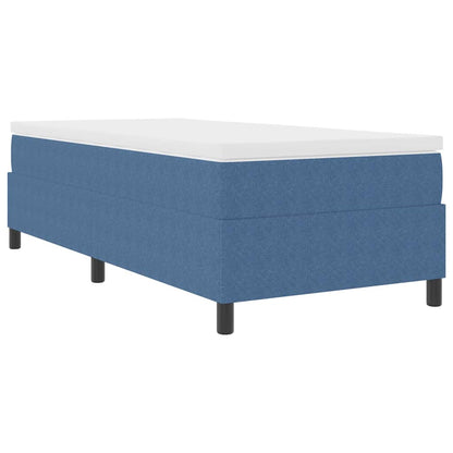 Letto a molle Blu e Bianco 100 x 200 cm Tessuto in Cords