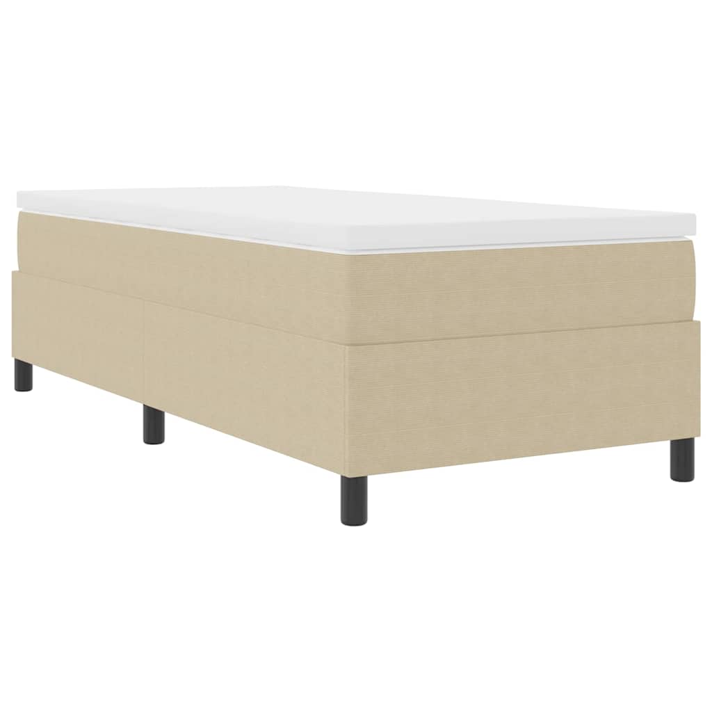 Letto a molle Grigio chiaro e bianco 100 x 200 cm