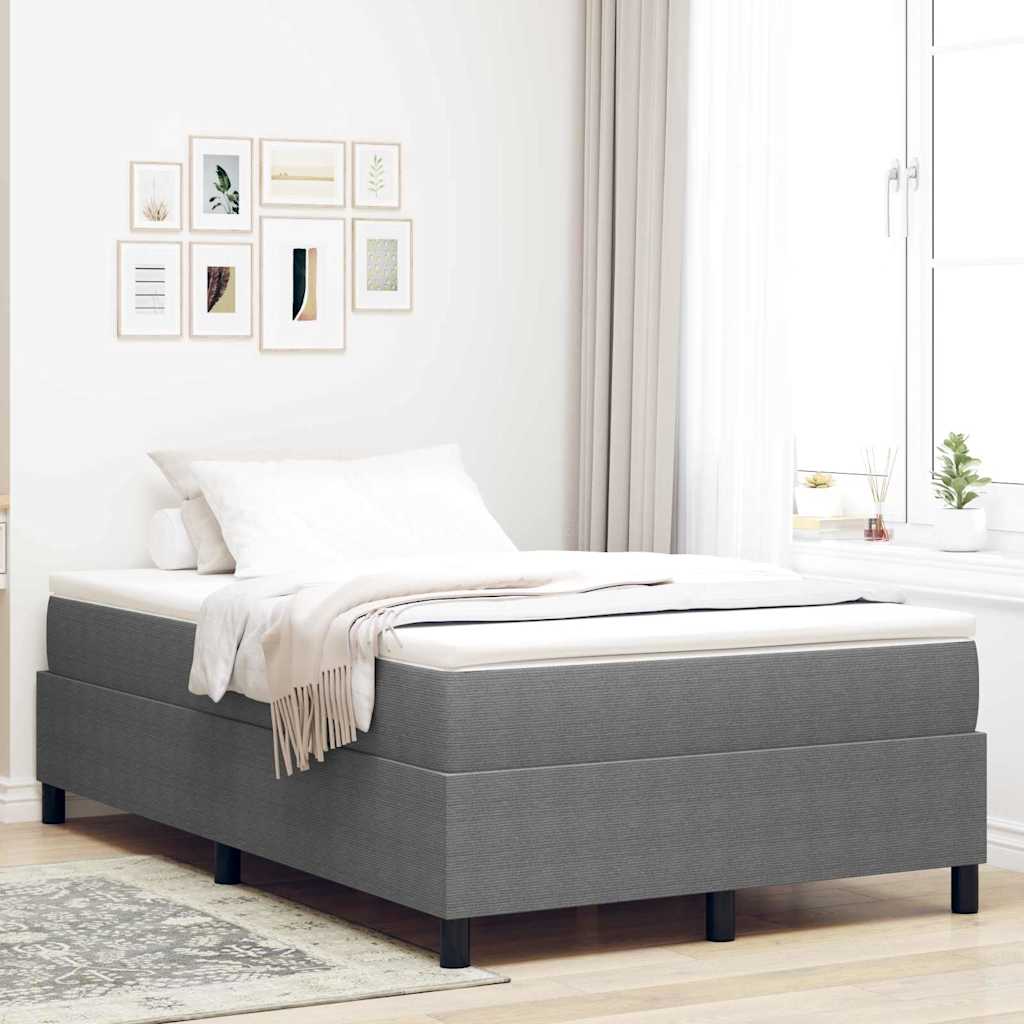 Letto a molle Grigio chiaro e bianco 120 x 190 cm