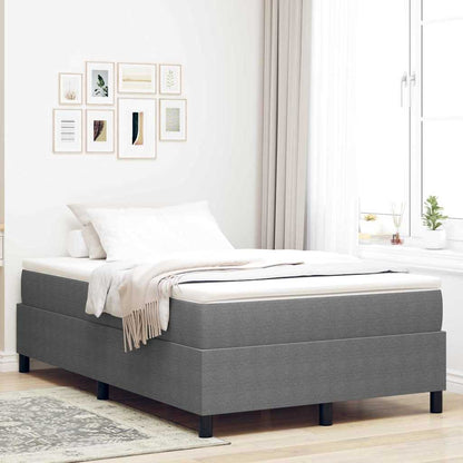 Letto a molle Grigio chiaro e bianco 120 x 190 cm
