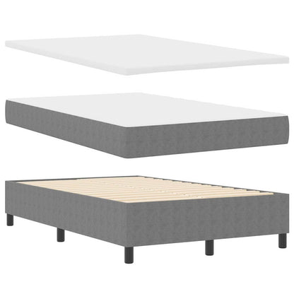 Letto a molle Grigio chiaro e bianco 120 x 190 cm