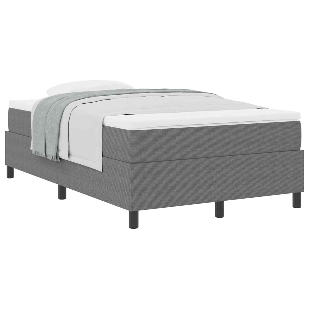 Letto a molle Grigio chiaro e bianco 120 x 190 cm