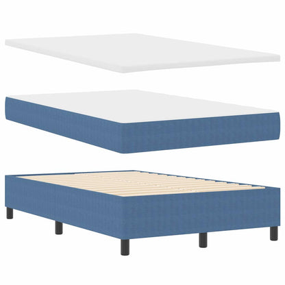 Letto a molle Blu e Bianco 120 x 190 cm Tessuto in Cords